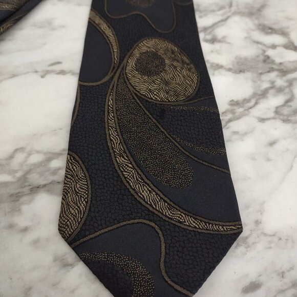Bachrach Vintage Tie 100 % Seta Silk-Sone Made in Italy Retro Print Multicolor - Picture 3 of 8